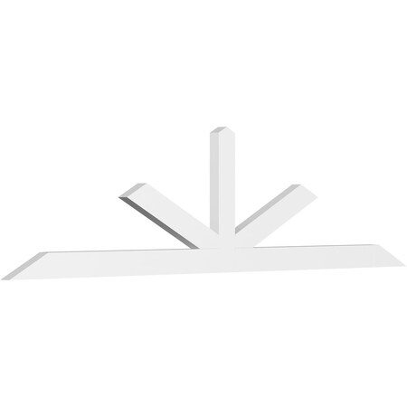 Ekena Millwork Saratoga Architectural Grade PVC Gable Bracket, 96"W x 24"H x 2"D x 4"F, 6/12 Pitch GBP096X24X0204SAR00